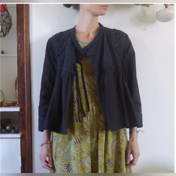 Ulla Johnson Indian Inspired Sunita Jacket with Pleats and Embroidery. Size  med - Picture 2 of 12